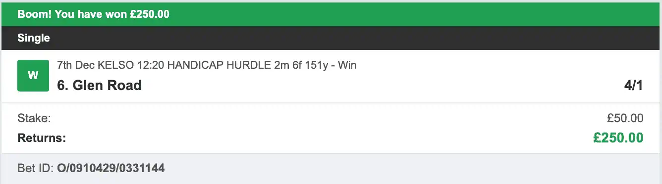 Supreme Handicap - Winner 1 - 2025-12-07