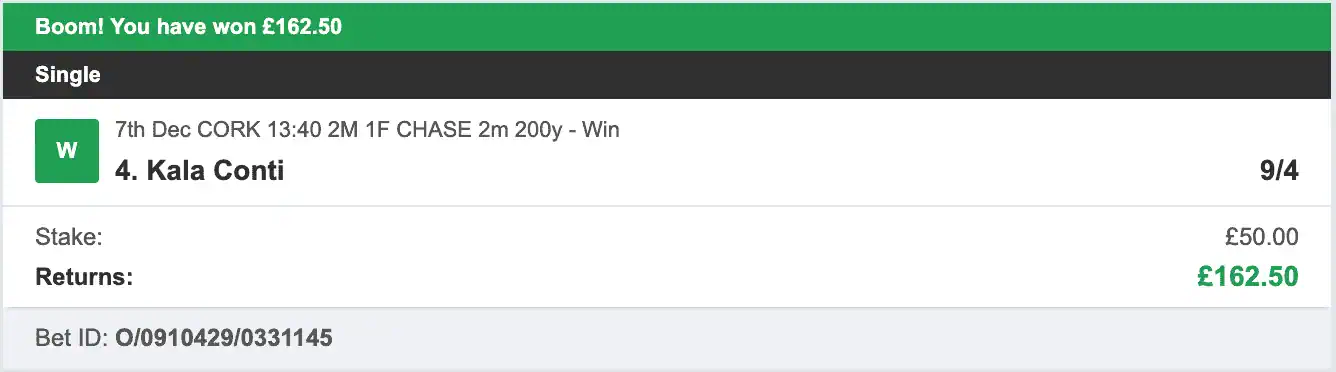 Supreme Handicap - Winner 2 - 2025-12-07