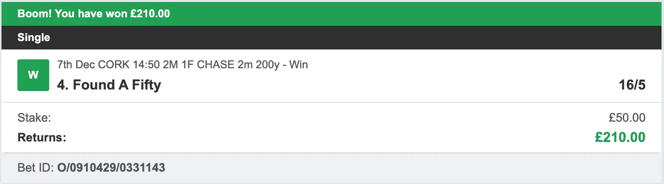 Supreme Handicap - Winner 3 - 2025-12-07